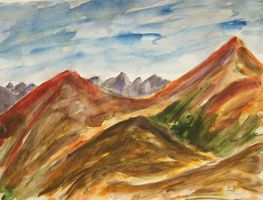 Aquarell: Berge XI