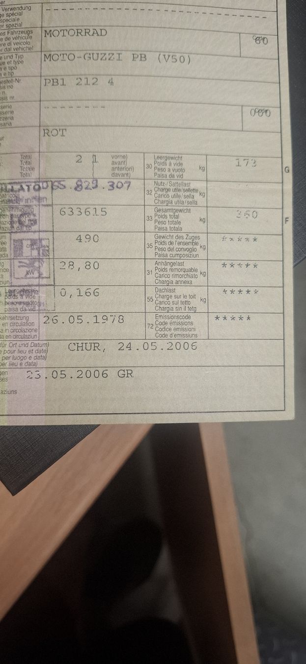 Moto Guzzi Route: Moto Guzzi V50 – Défectueux à Eschenbach LU par Meg_sbc8 5