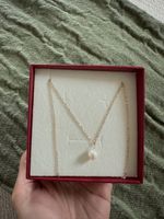 Elegante Y-Kette mit Perlen – Roségold / Goldfarben