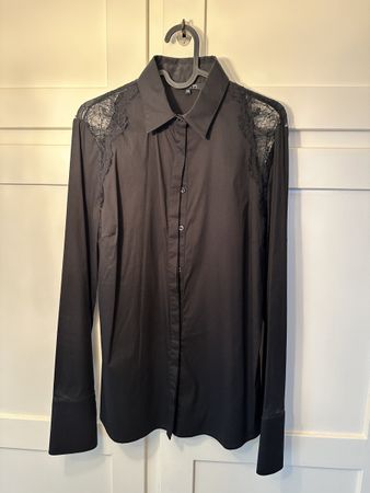Patrizia Pepe Bluse Schwarz mit Spitze