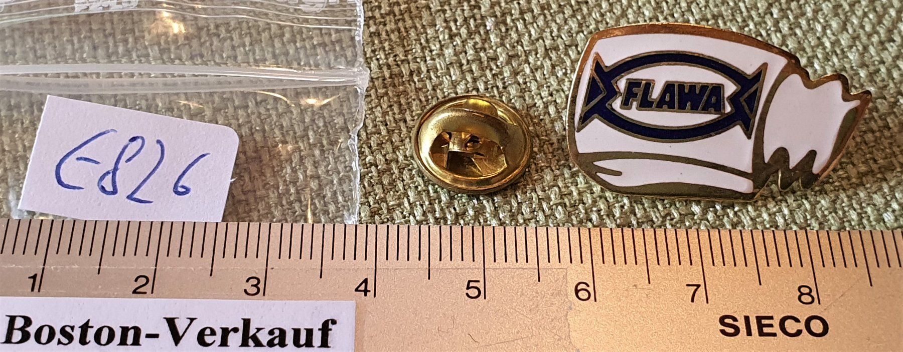 Spille: E826 - Pin Mondo - Flawa Tücher – Usato da Reinach BL venduto da Boston-Verkauf 2