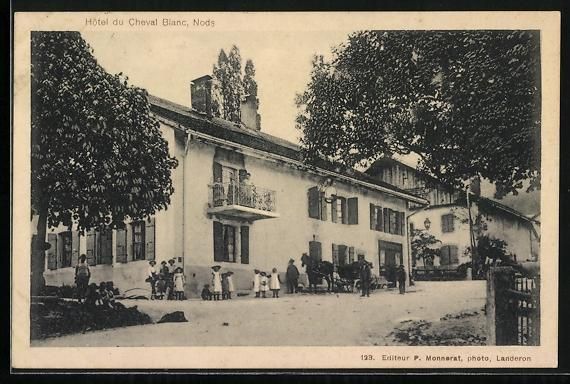 Cartoline postali: AK Nods, Hotel du Cheval Blanc, 1915 – Usato da Berlin venduto da bartko-reher