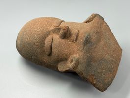 Terrakotta-Skulptur Kopf Ton Figur ca. 18cm Kunst