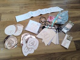 30. Geburtstag Deko Set, Partydeko, Roségold, Neuwertig