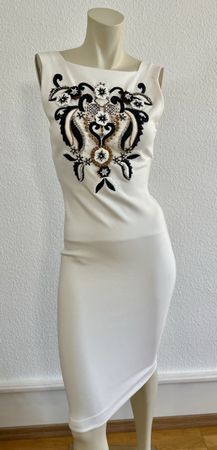 Dsquared2 Kleid, Gr. S, weiss, figurbetont, Sommer Sale!
