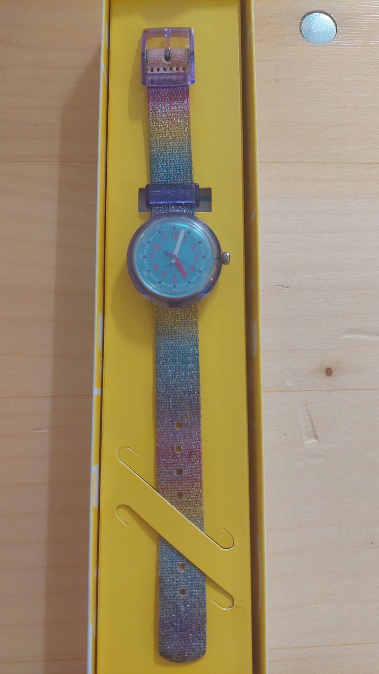 Flik Flak Orologi: Flik Flak Kinderuhr Regenbogen Design mit Box  – Usato da Binningen venduto da sch_89j7 1