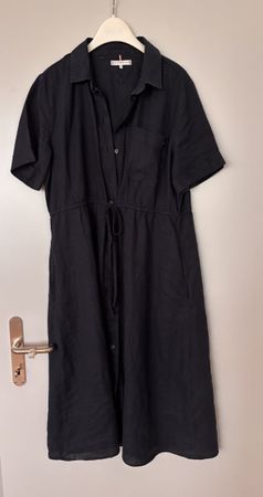 Kleid Tommy Hilfiger dunkelblau Grösse 38 Leinen-Mix neuwert