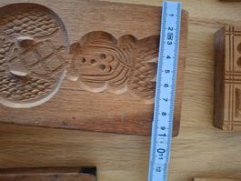 Holzmodel Gebäckform Wintermotiv guter Zustand