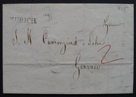 1825, Vorphila von ZÜRICH nach GERSAU SZ
