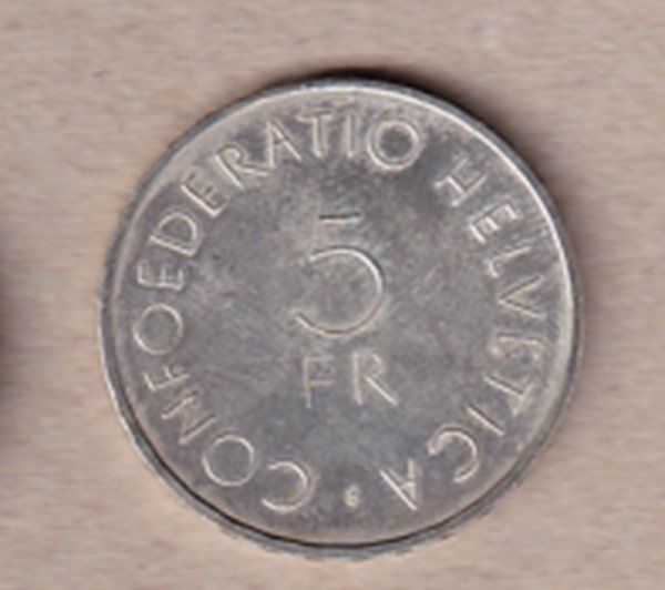 Alle Münzen: Pièce commémorative de 5 francs en argent 1963 – Gebraucht aus Grandson von Rogneux 1