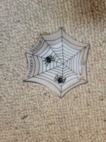 Spider Earrings Black Crystal Web New Condition