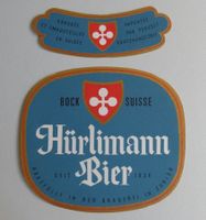 ⚠️ Brauerei HÜRLIMANN Bier Etikette BOCK SUISSE ⚠️