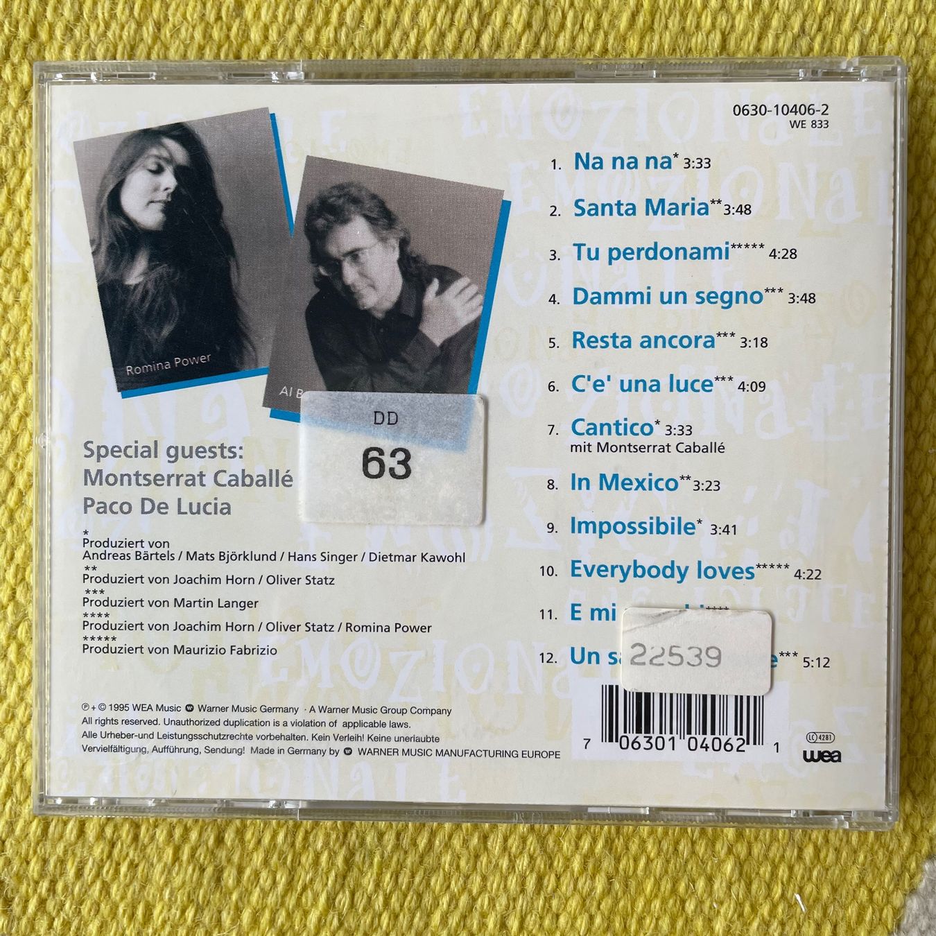 CDs: AL BANO&ROMINA POWER-EMOZIONALE – Gebraucht aus Rorschacherberg von CD-Roli 1