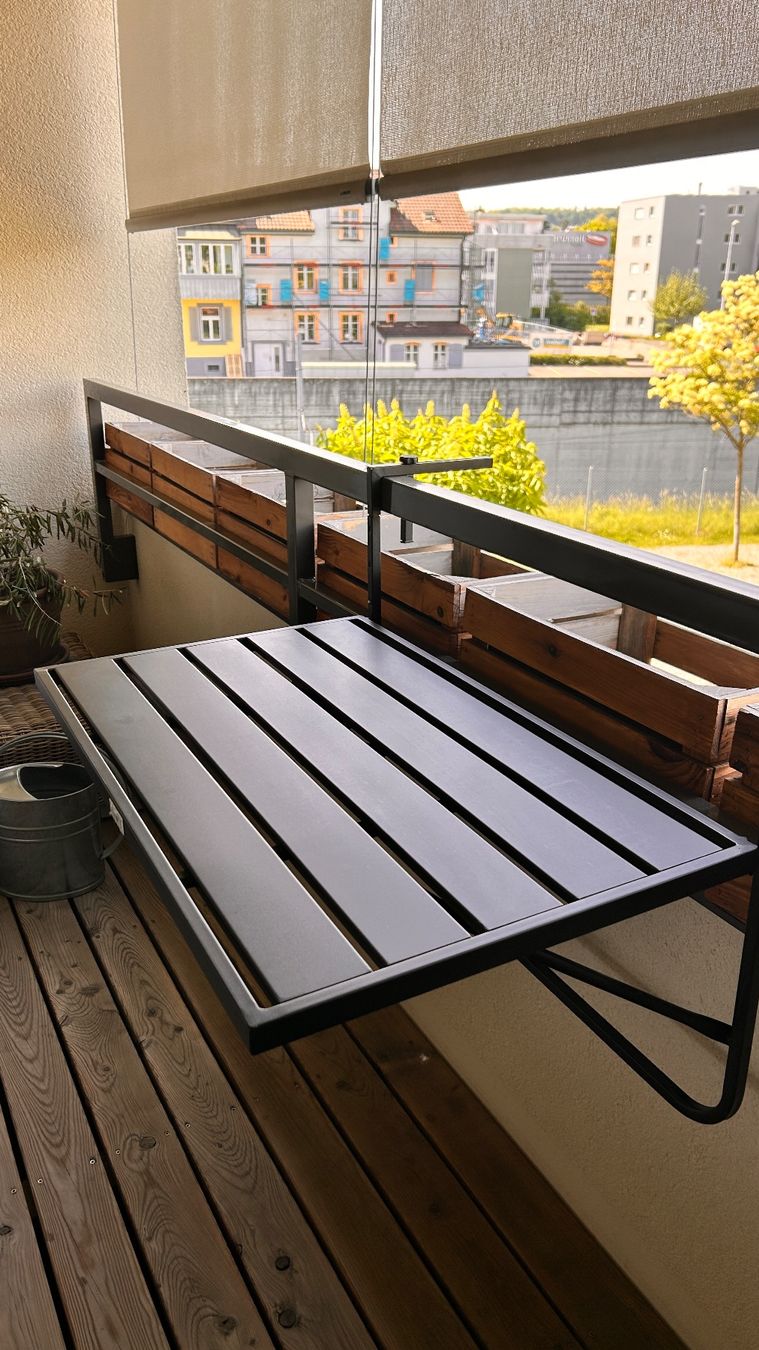 Tavoli: Hängender Balkon-Klapptisch, schwarz – Usato da Kreuzlingen venduto da peetzii 1