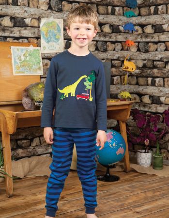 Cooler Dino-Pyjama von Frugi, Gr. 122/128, 7-8Jahre
