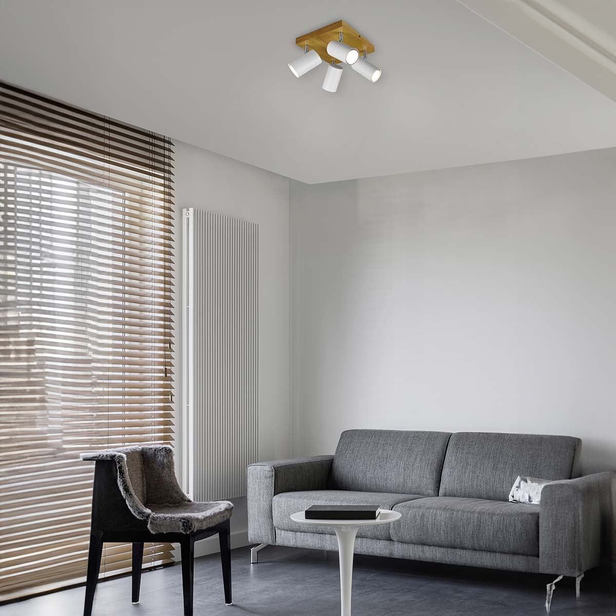 Lampade: Deckenleuchte, 4er Strahler, Holz – Nuovo (secondo la descrizione) da Kreuzlingen venduto da Smart-Light 1