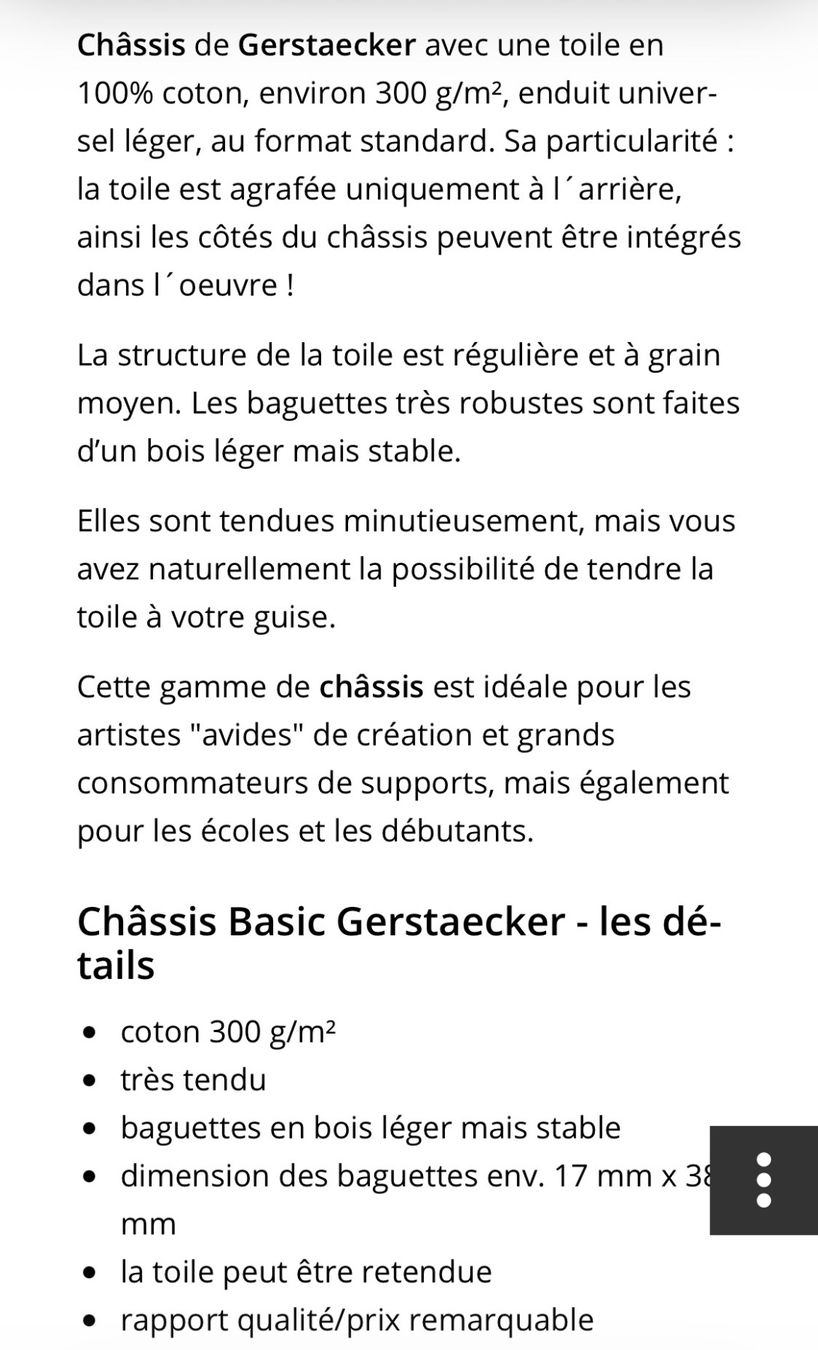 Toiles & Châssis: 12 châssis en toile Gerstaecker Basic – Neuf avec emballage d'origine à Le Crêt-p-Semsales par staglione69 3