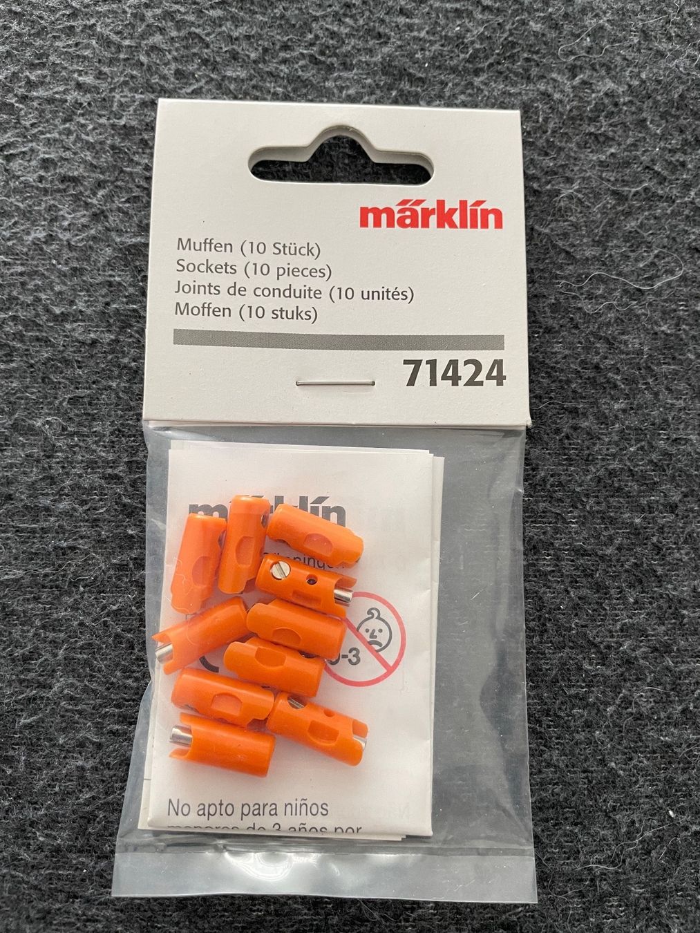 Märklin Modellini di ferrovie: Marklin 71424 Stecker 1.6 mm 10 Pc Orange – Nuovo e nell'imballaggio originale da Hauterive NE venduto da eriamch