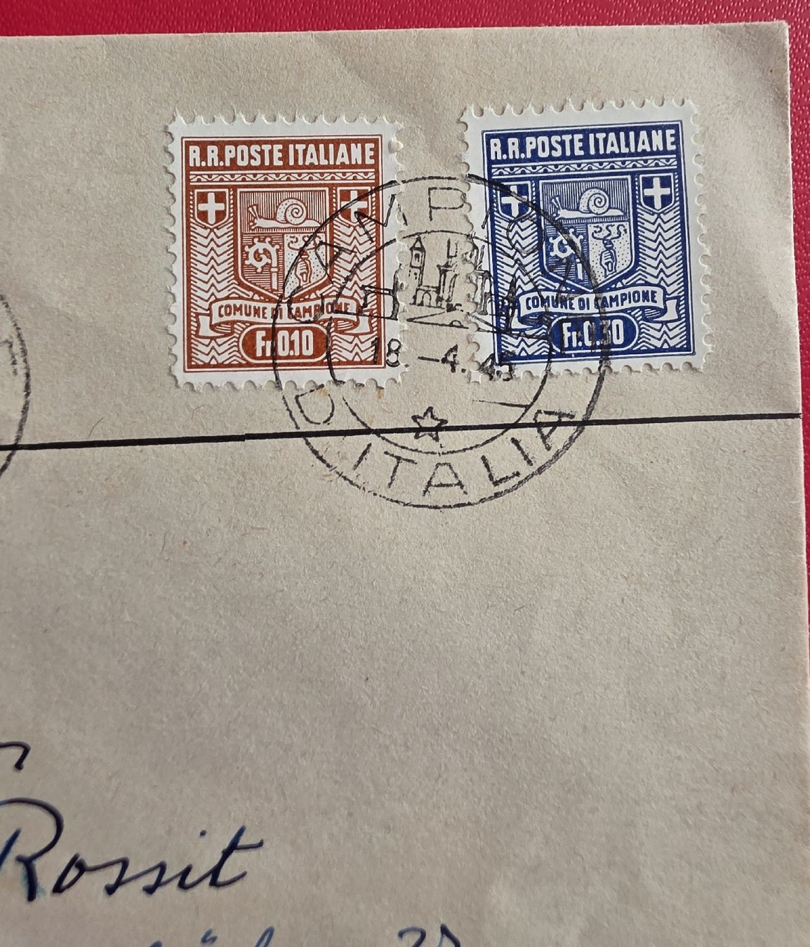 Tutti i francobolli: CAMPIONE Briefmarken -Brief – Usato da Bern venduto da Kocholo 5