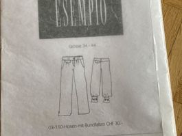 ESEMPIO Schnittmuster Hose mit Bundfalten, Gr. 34-44