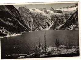 Alte Schwarzweiss-Fotografie: Grimselroute Gelmersee!