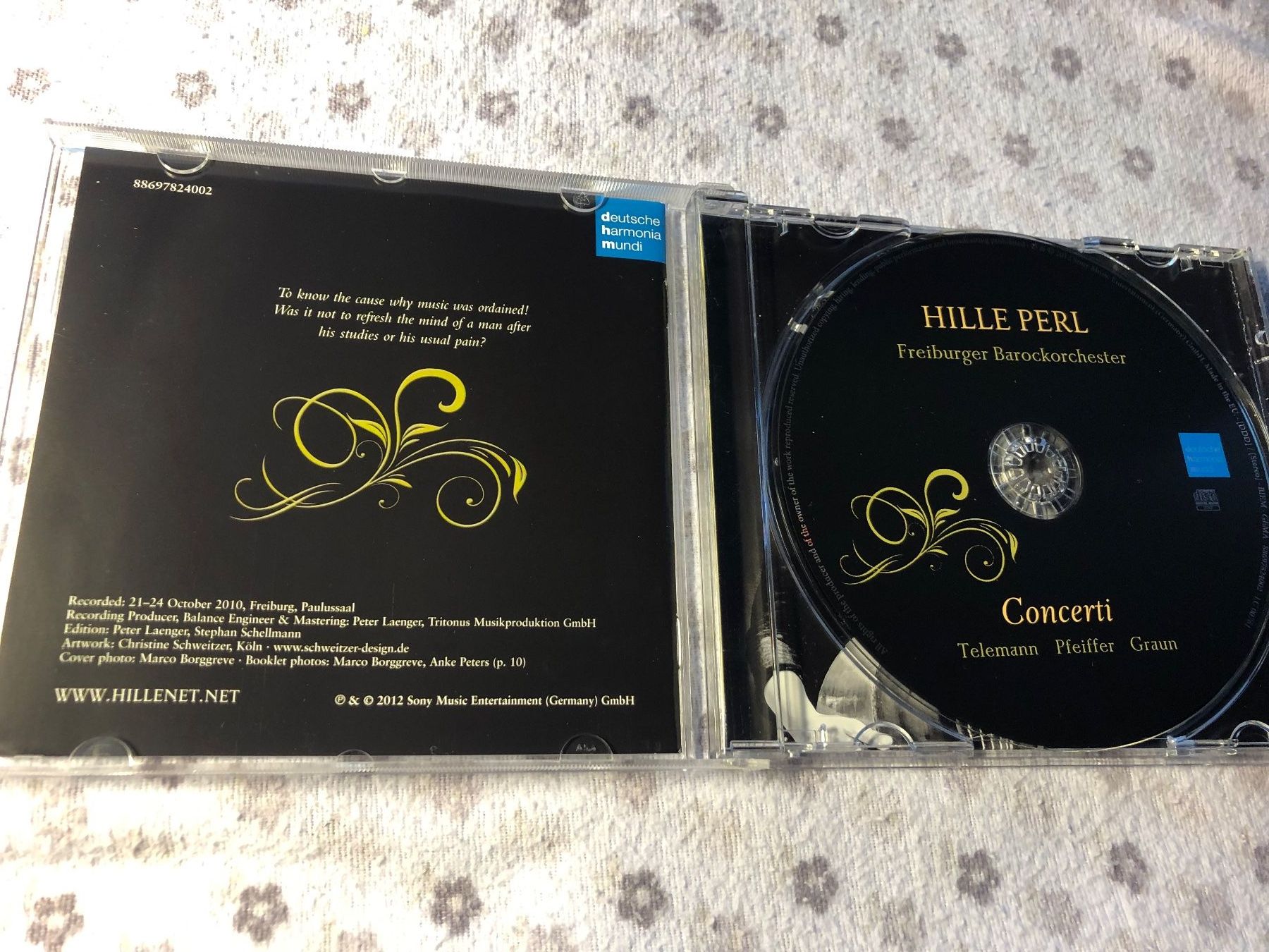 CDs: Hille Perl Konzerte Telemann Pfeiffer Graun – Gebraucht aus Schübelbach von Bemafaja 2
