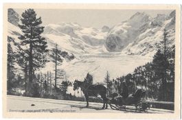 Berninastrasse und Morteratschgletscher Schneekutsche