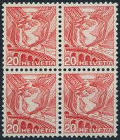 1936 - Landschaftsbilder - Abart - Viererblock -postfrisch**