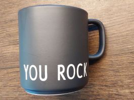 Tasse Design Letters schwarz Motiv You Rock