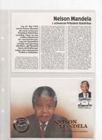 Numis Brief, Nelson Mandela. 1. schwarzer Präsident Südafri.