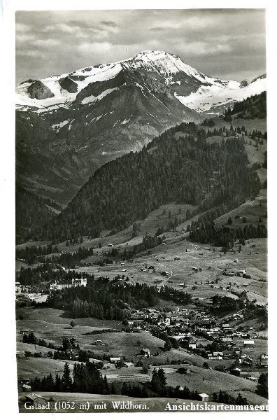 Cartoline postali: Gstaad - mit Wildhorn Fotokarte + c1925 – Usato da Emmenbrücke venduto da teestube
