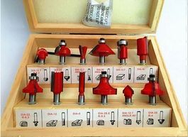 Oberfräse Fräser Set 6.35mm Fräsersatz 12er