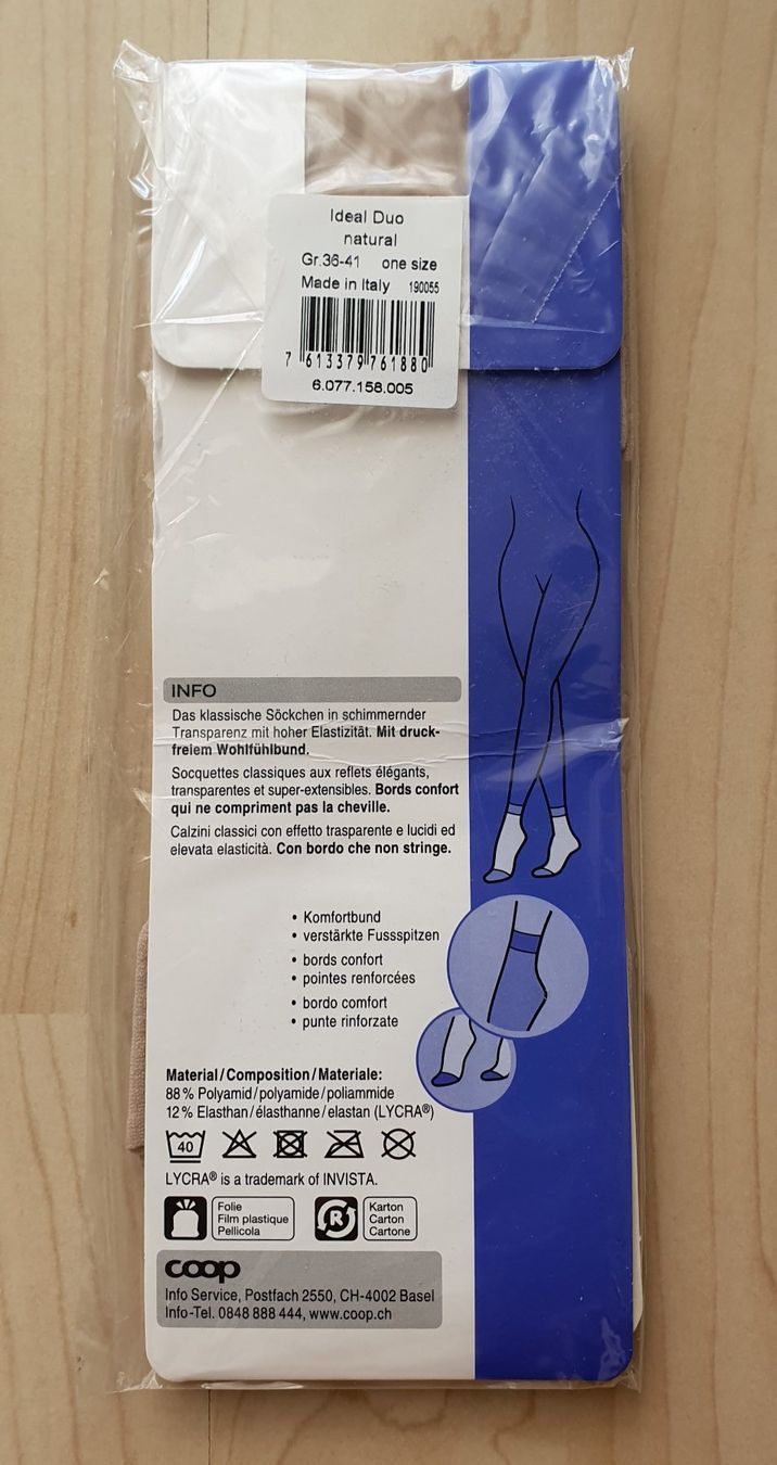 Coop Socken: Söckchen 2 Paar, transparent, Farbe natural, one size – Neu und originalverpackt aus Jona von kol_2kl8 1