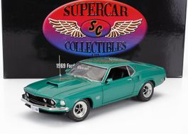 FORD MUSTANG BOSS 429 SILVER JADE COUPE 1969 - GREEN 1/18