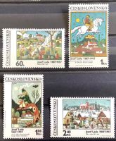 1970 - Tschechoslowakei Gemälde von Jozef Lada Satz **