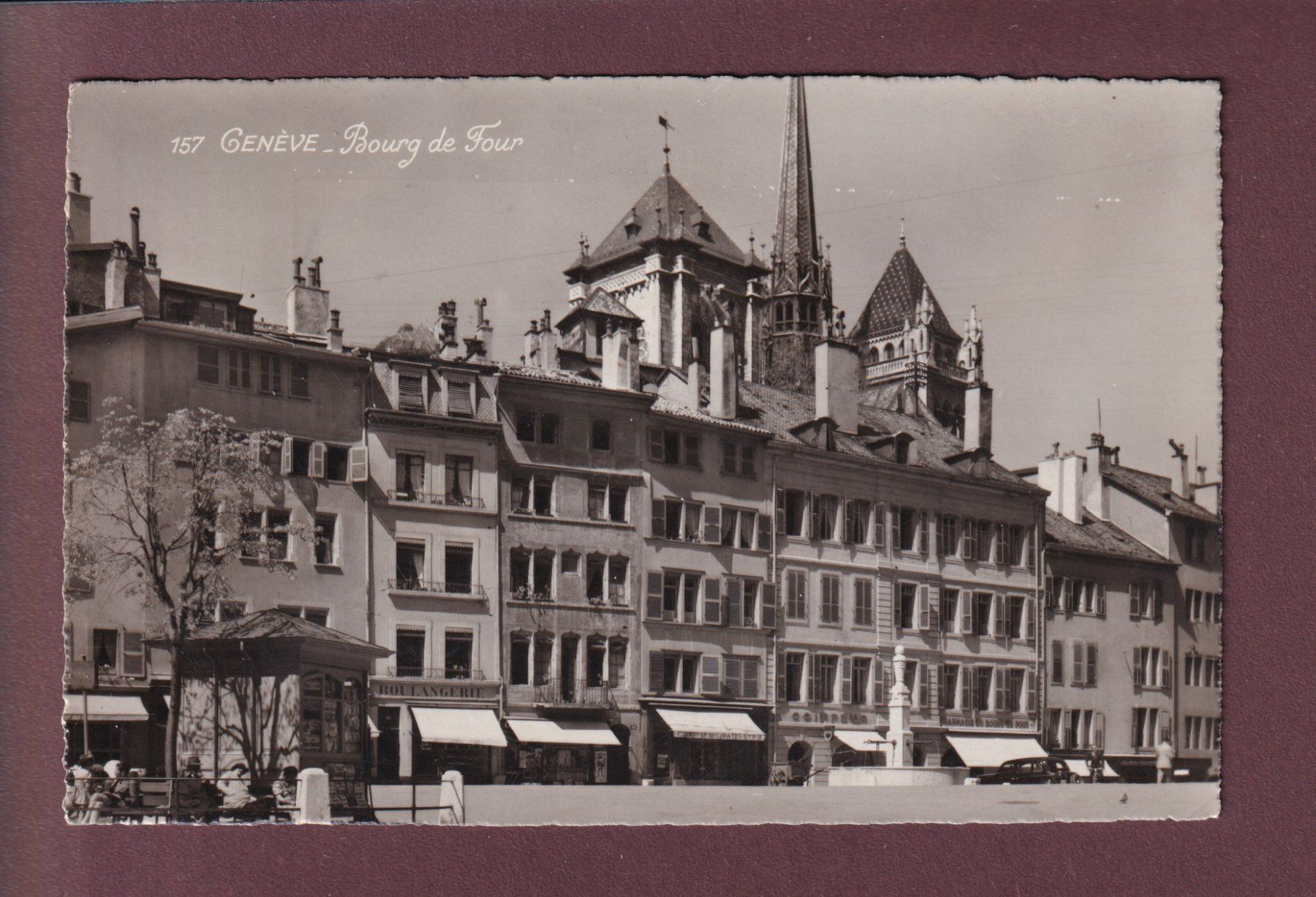 Cartoline postali: GENEVE - Bourg de Four - 1947 – Usato da Pully venduto da nicecards