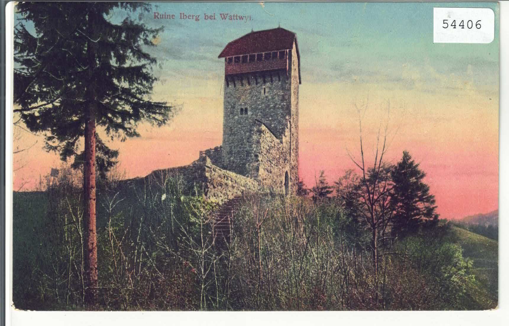 Cartes postales: Wattwil - Ruine Yberg - Litho – D'occasion à Ettingen par Kartenplanet