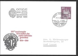 Sonderbrief S. 1018 150 Jahre Postes Cant. Genève 25.4.1980
