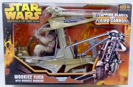 STAR WARS WOOKIE FLYER WITH WOOKIE WARRIOR FIRING CANNON