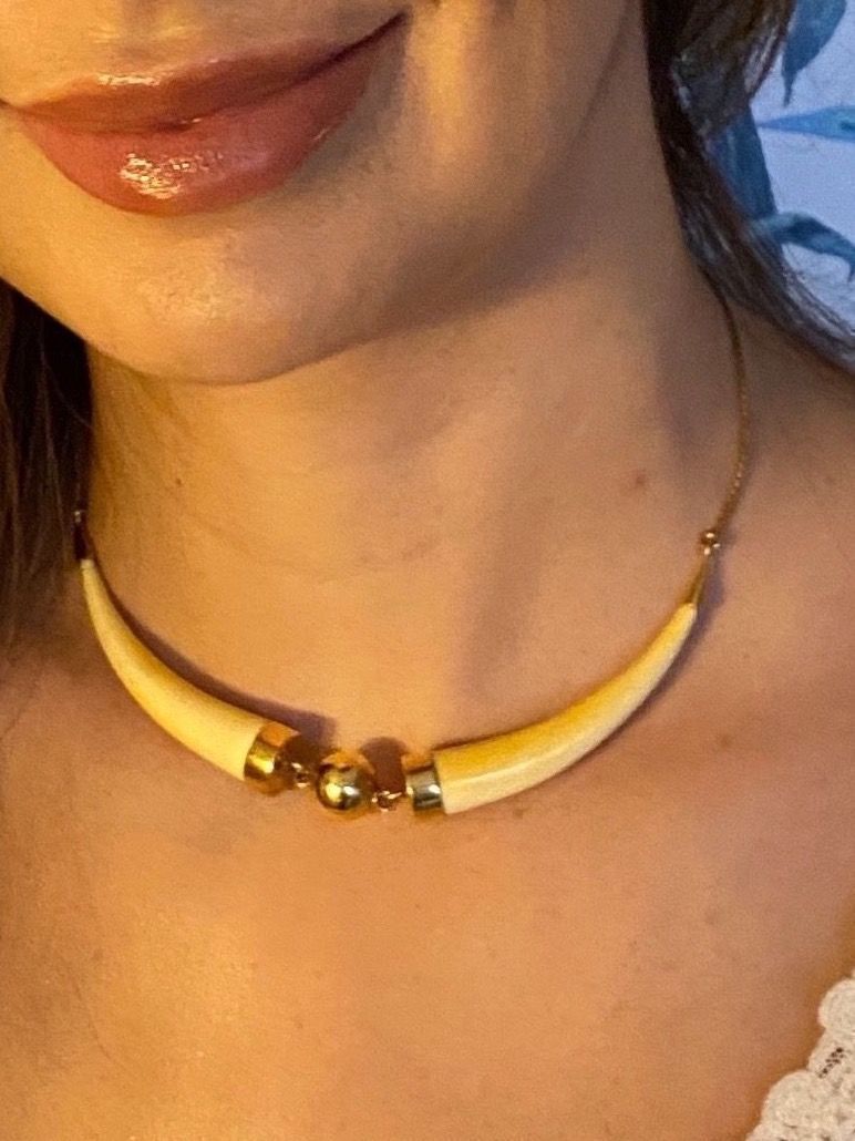 Catenine: Kette Gold und Horn 70er – Usato da Küsnacht ZH venduto da sabinamari 1