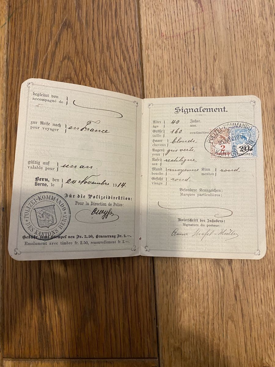 Documenti: Reisepass Bern 1914 – Usato da Brüttisellen venduto da Guzzi010 1