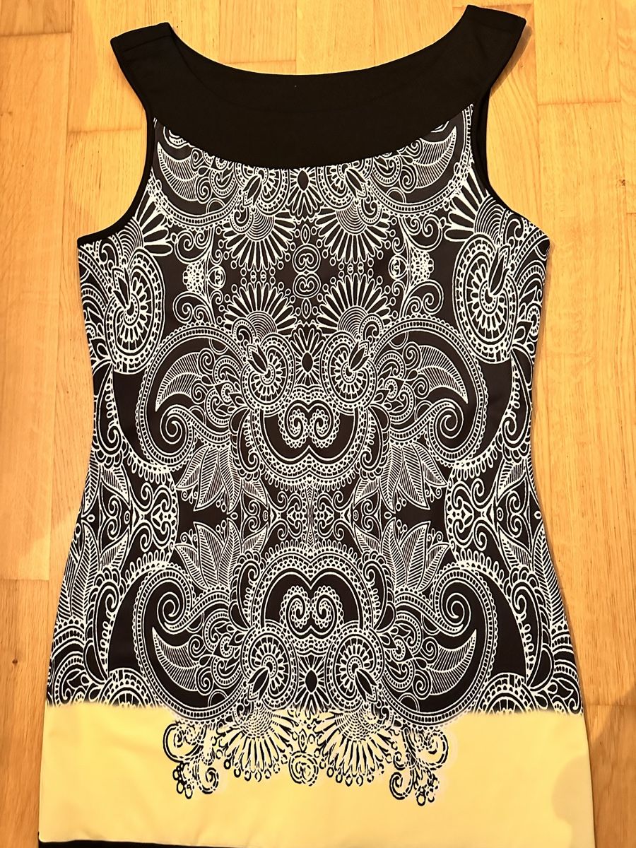 Vestiti: Kleid mit Muster Grösse 34 Marke Vivance Collection – Usato da Wil SG venduto da millass 1