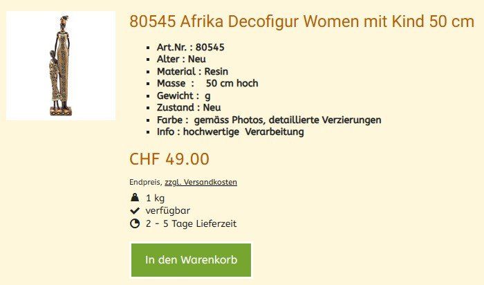 Figuren: Afrika Figur 80545 Sammlungsauflösung – Neu und originalverpackt aus Hagenbuch ZH von cougar1 1