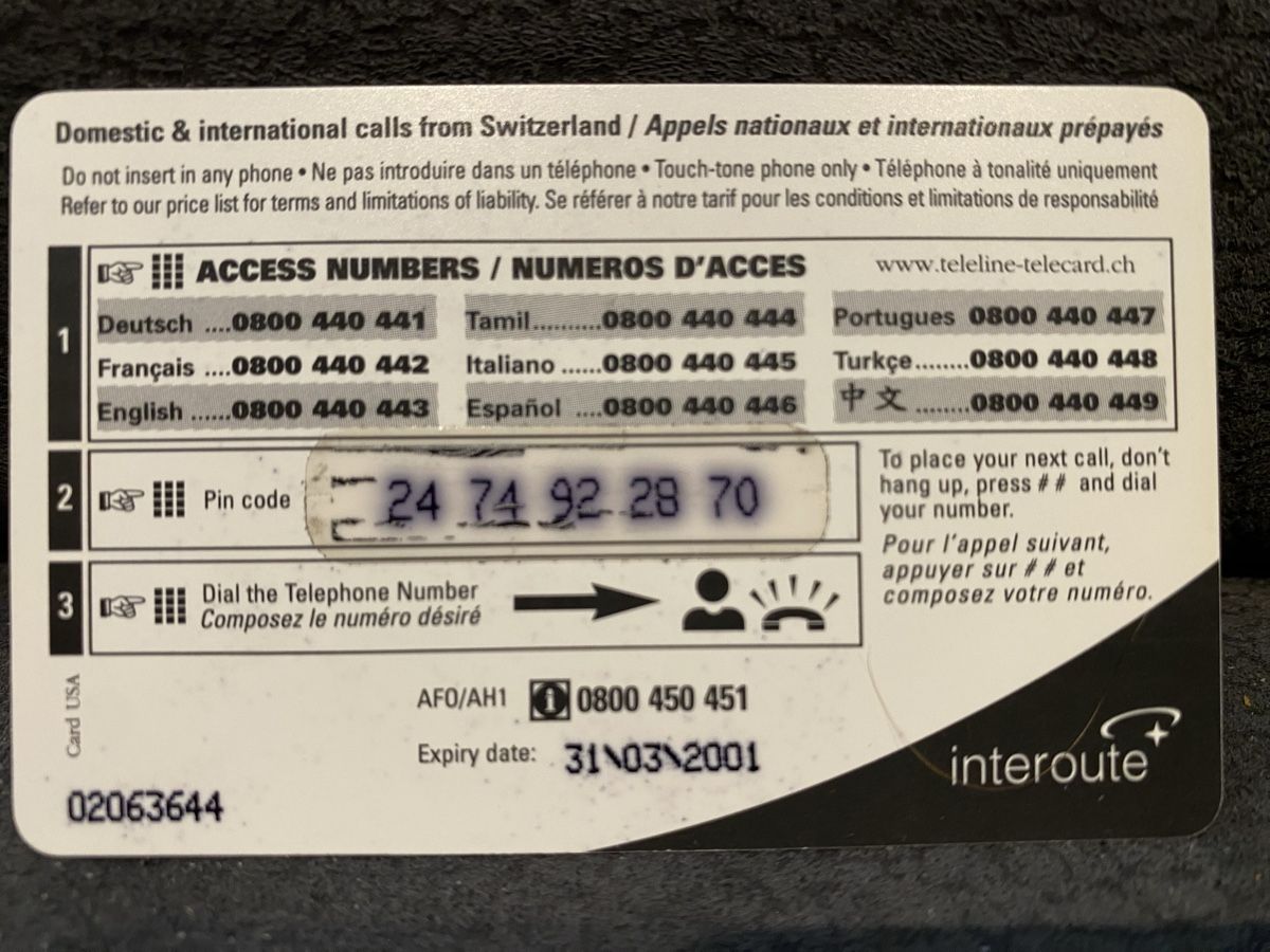 Telefon- & Taxkarten: Teleline – Gebraucht aus Lausanne von babacard10 1