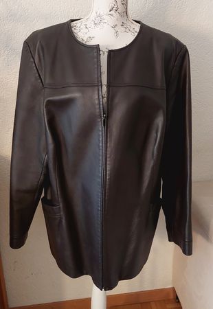 Elegante Ulla Popken Lederjacke, Grösse 50/52 Top Zustand!