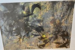 Abstrakte Komposition S. Martin 56 x 76 cm Gouache/Papier