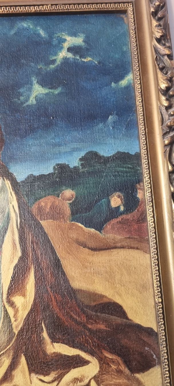 Gemälde: Gemälde Jesus auf dem Tempelberg, monogrammiert 37x29cm – Gebraucht aus Grenchen von swiss.antiques 4