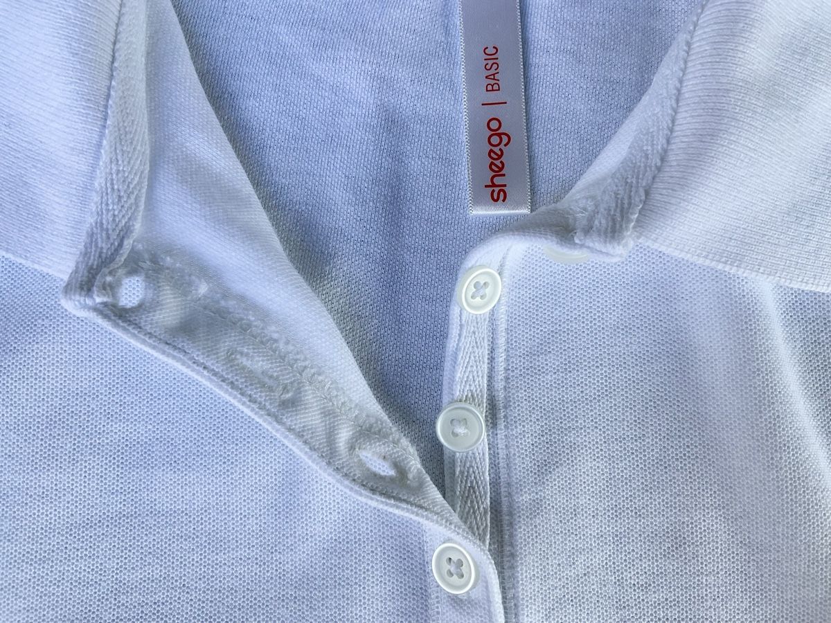 Magliette Polo: Sheego Basic - hochwertiges Damen Poloshirt, Gr. 44/46 – Nuovo (secondo la descrizione) da Regensdorf venduto da lotti8105 3