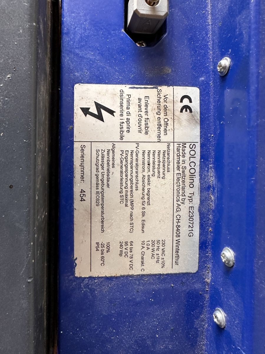 Inverter: 2x Solcolino & Edisun Wechselrichter, Typ E230721G – Usato da Dottikon venduto da chline.rote.traktor 2
