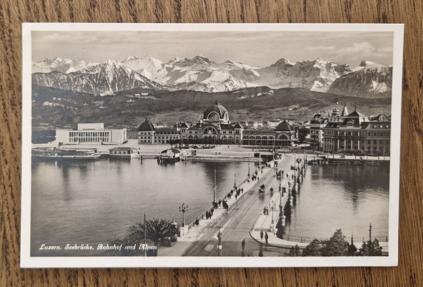 Ansichtskarten: Luzern Seebrücke, n. Thusis 1933 – Gebraucht aus Ebikon von Donar50